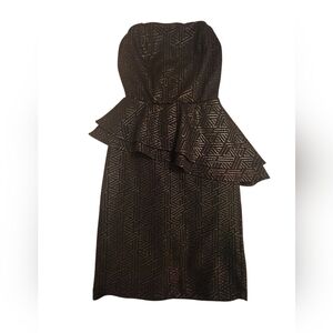 Charlotte Russe Black Strapless Sheath Cocktail Dress